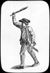 クラブを振るうイギリスの船員、1779