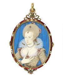 No.3855デンマークのアン（1574-1619）イングランドのジェームズ1世の妻、c.1610（トランプのベラム）（ケースについては109671を参照）