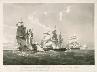 ギヨーム・テル号」とHMS「ペネロープ号」の交戦（1800年3月30日