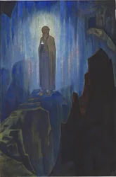 Lumiere celeste - Light of the Sky パー Roerich、Nicholas (1874-1947)。 キャンバスにテンペラ、サイズ : 124x80