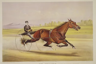 芝の王、セントジュリアン、Orrin A. Hickokによって駆動、パブ。 Currier and Ives、1880