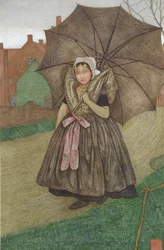 雨の中の家