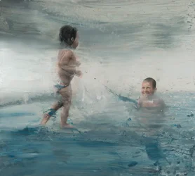 海の子供たち》2015年（キャンバスに油彩）