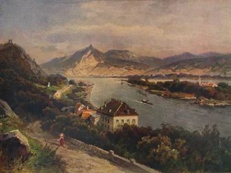 ローランセック-Insel Nonnenwerth and Siebenebirge、1923。