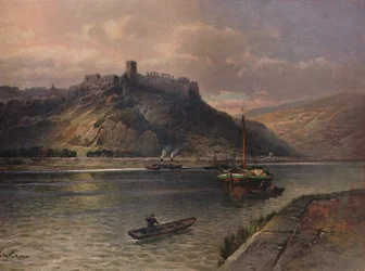 ルインラインフェルス、ラインフェルス城、1923年。