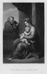 聖家族」ルカ2章40節（彫刻