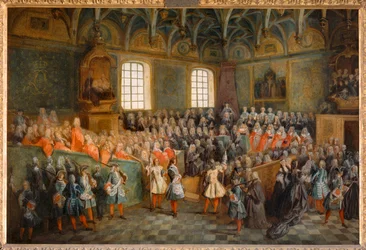 1723年2月22日、国会で開催された宮廷会議（Lit de Justice） ...