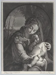 眠っているキリストの子供と聖母, 1708., 1708.