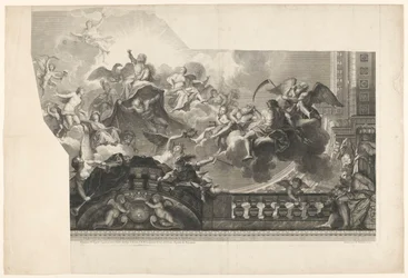 神々が集う天井画（プレート2） Ceiling du Milieu de la Grande Gallerie du Palais Royal (オブジェクトのタイトル)
