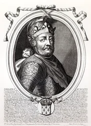 フィリップアウグストゥス2世（1165-1223）フランス王、「オーモンドのフランス王、ファラモンドからルイ14世まで」、1679年