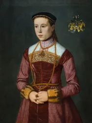 ヴォルフガング・フルターの妻、スザンナ・シュテファン、1560年代初期（油彩・カンヴァス）