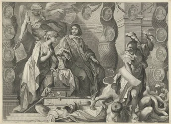 Aegidius Le Maistre (1663) のプロモーション プリント、上部