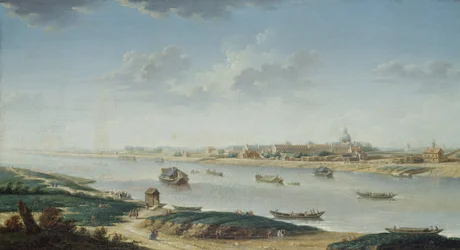 ラペから見たラ・サルペトリエール、1752年頃（油彩・カンヴァス）
