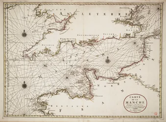 イギリス海峡とイギリス南部およびフランス北部の大西洋沿岸の海図