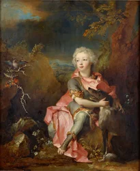 「貴族の若い女性の肖像」ニコラ・ド・ラルギリエール（1656-1746）作、1714年頃 国立西洋美術館、東京