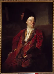 画家ジャン・バティスト・フォレスト（1636-1712）の肖像 ニコラ・ド・ラルジリエール（1656-1746）の絵画 1704年日。1,29x0,96 m Lille, musee des Beaux arts - 画家ジャン・バティスト・フォレスト（1636-1712年）の肖像。絵画：ニコラ・ド・ラルジリエール（1656-1