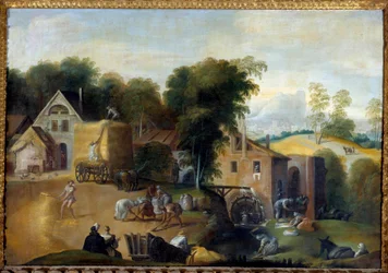Le vannage dugrain絵画byNicolodell「Abate
