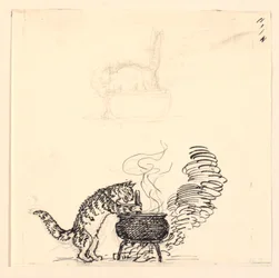 「太った猫」のイラストとスケッチ