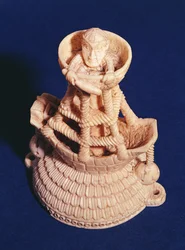 紋章の船、ナイジェリア、ビニポルトガル語、c.1525-1600によるソルトセラーの上部