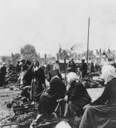 市場の女性、アラス、フランス、第一次世界大戦、c1914-c1918