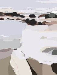 抽象的な冬の風景