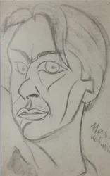 詩人ウラジーミル・マヤコフスキー 1893～1930年、1913年。