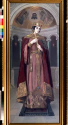 Saint Empress Alexandra (4世紀) (Saint Empress Alexandra)。 Nikolai Kornilovich Bodarevsky (1850-1921) の絵画。 キャンバスに油彩
