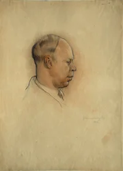 作曲家セルゲイ・プロコフィエフ（1891-1953）の肖像画