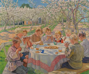 Tea In The Apple Orchard.