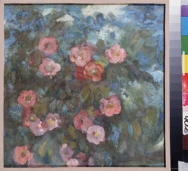花束。 Nikolai Nikolayevich Sapunov (Sapounov) (1880-1912) の作品、段ボールにテンペラ、1910 年頃。 ロシア美術、20 世紀、アール ヌーボー。 国立野外博物館ロストフ、モスクワ。