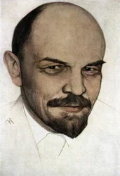 ニコライ・アンドレーエヴィチ（1873-1932）がパステルと鉛筆で描いた、レーニンと呼ばれるウラジーミル・イリヤノフ（1870-1924）の肖像画。