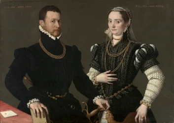 カップルの肖像、c。 1580～1588年（キャンバスに油彩）