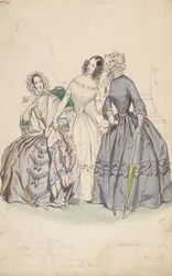 衣装デザイン、1836-37。
