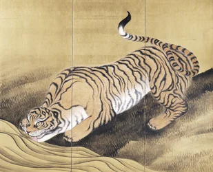 風景の中のトラ