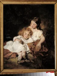 お姉さん オクターヴ・タサール（1800-1874）の絵 19世紀 バイヨンヌ、ボナ美術館。