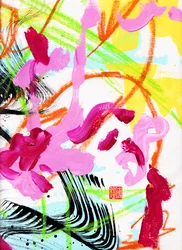 モーツァルトの春 Ink Abstraction 2, 2020（キャンバスにアクリル絵具）