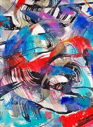 禅バッハ・チェロ組曲第1番、2020年 （宣紙にインク、彩色）