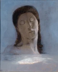 Eyes closed - 油彩・厚紙