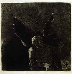 ボードレールの「Les Fleurs du Mal」のためのオディロン・ルドンによるイラストレーション。1891.