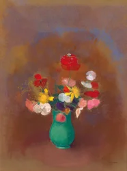 緑の花瓶のポピー。緑の花瓶のポピー、1910年頃