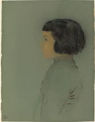 プロフィールの若い女性
