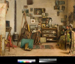 工房 オドアルド・ボラーニ（1833-1905）の絵画 1885年 個人蔵