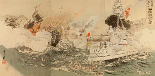 日清戦争：大孤山沖で勝利する日本海軍