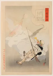 激動の対支戦物語と名誉の鏡 白神源次郎、口にラッパ「行進」を咥え死の瞬間