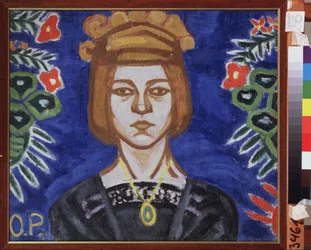 自画像。 Olga Vladimirovna Rozanova (1886-1918) による絵画、キャンバスに油彩、1912 年頃。 ロシア美術、20 世紀、前衛。 国立美術館、イヴァノヴォ (ロシア)。