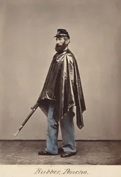 ラバーポンチョ、1866年（写真）