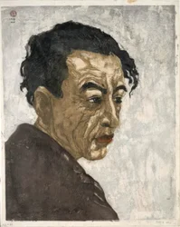 詩人萩原朔太郎（1886–1942）の肖像画——『氷島』の作者