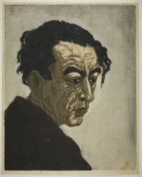 詩人萩原朔太郎（1886–1942）の肖像画——『氷島』の作者