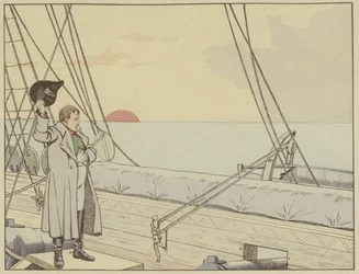 1815年7月15日イギリスに降伏した後、HMSベレロフォンに搭乗したナポレオン