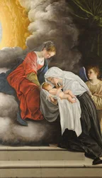 ローマの聖フランチェスコと聖母子、1615-1618。